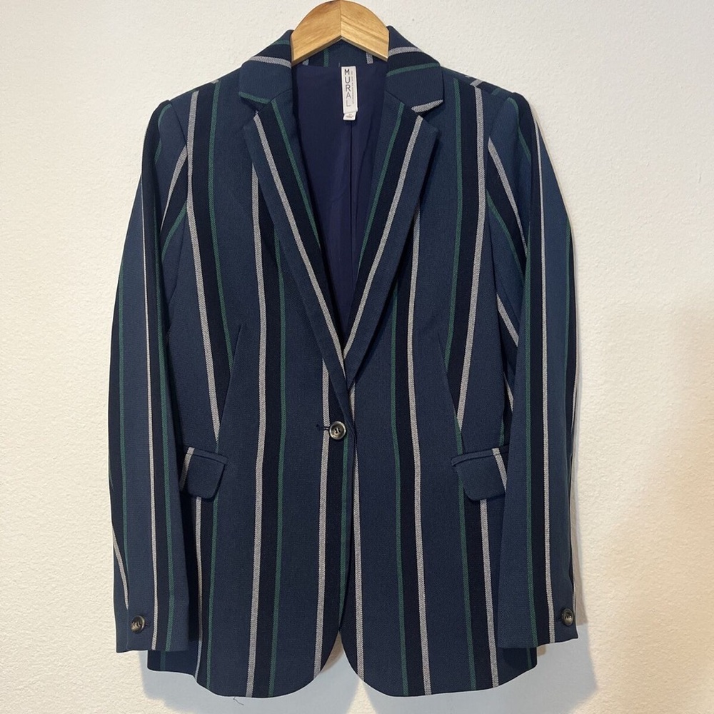 Mural Striped Blazer